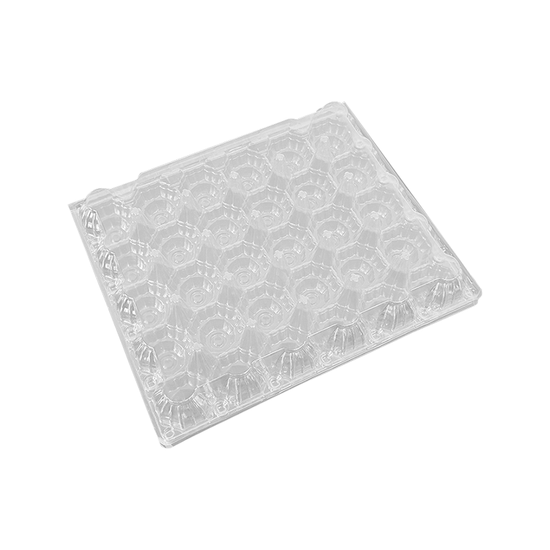 Bandeja de plástico dobrável para ovos com 30 grades