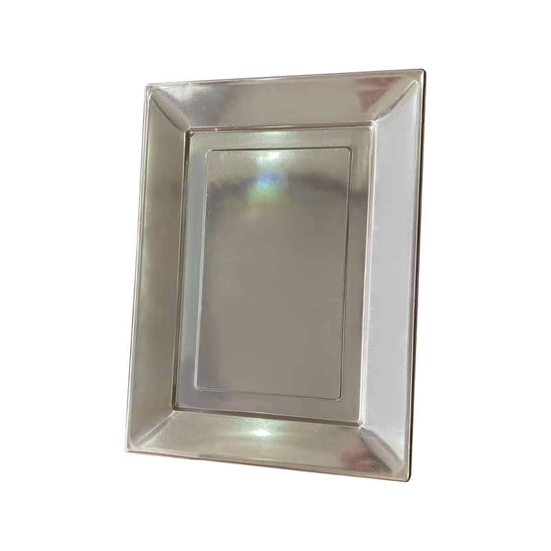 Bandeja de comida PS descartável em prata