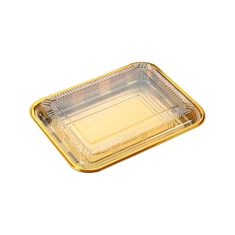 Caixa de sushi japonês descartável dourada