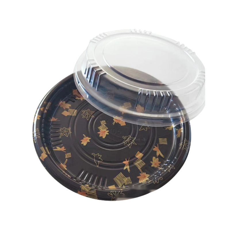 Prato sanduíche circular com tampa