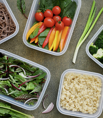 Caixa plástica de sushi de frutas